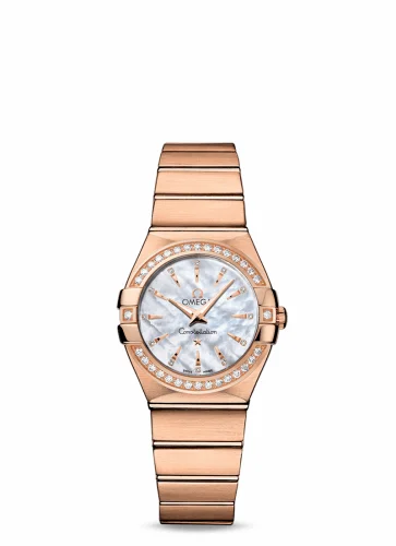 Omega Constellation Quartz 27 Brushed Red Gold / Diamond / MOP 123.55.27.60.55.002 (12355276055002)